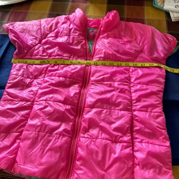 Jenni Womens Pink & Green Gilet - Picture 10 of 11